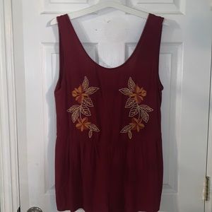 Embroidered Romper
